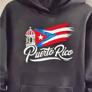 Nuyorican Skyline Hoodie with Puerto Rico Flag